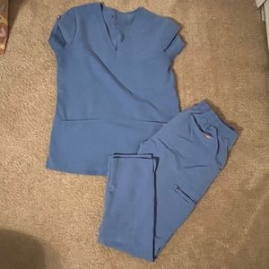 Figs scrub set, ceil blue color
